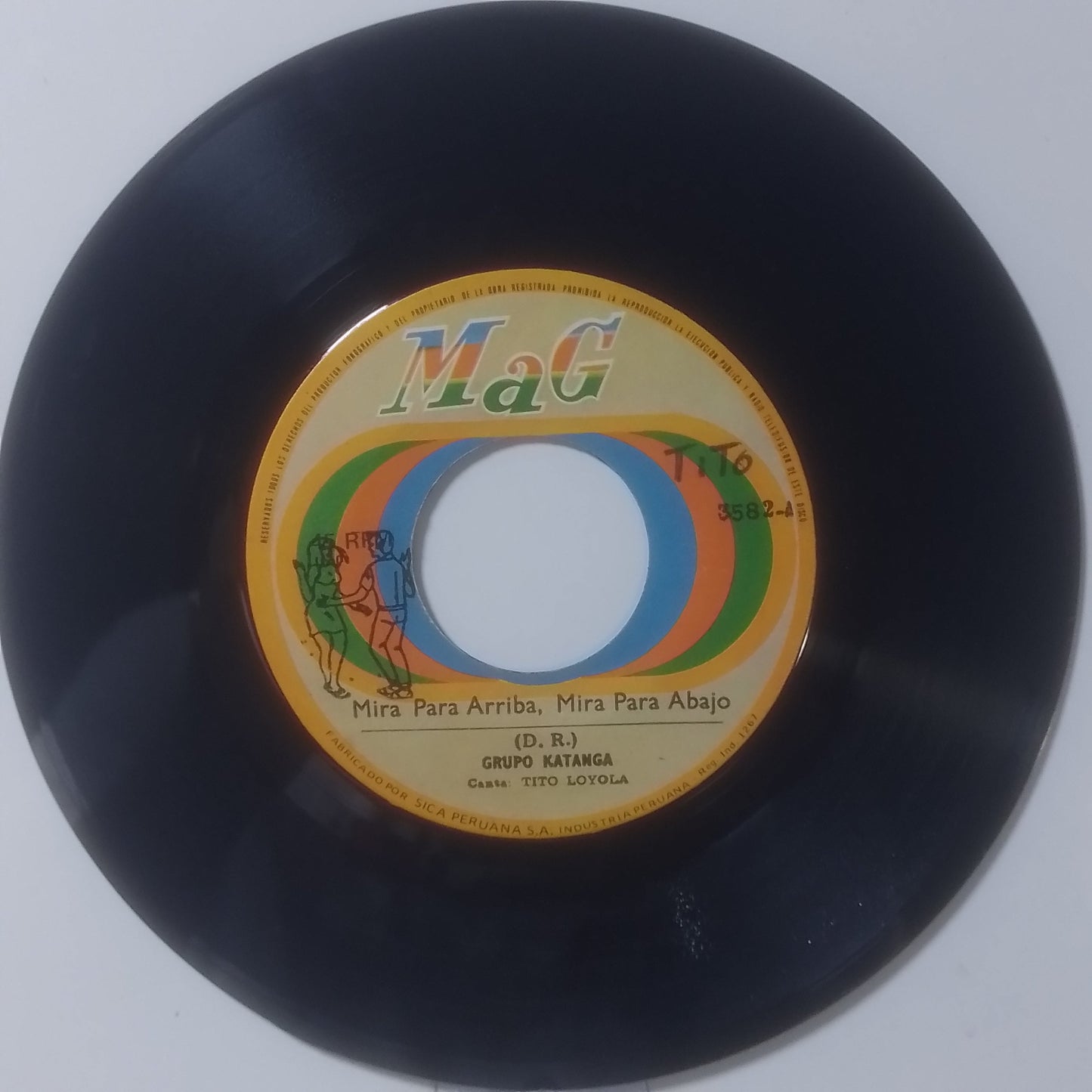 single 7" grupo Katanga Mira Para Arriba Mira Para Abajo / Que Tonteria made peru 1974 latin cubano