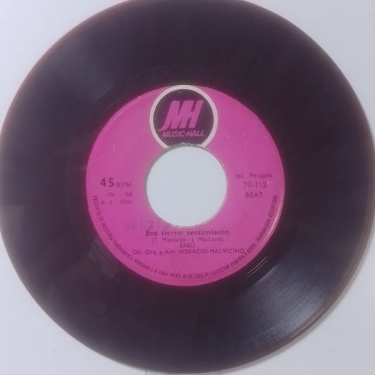 single 7" Sabu Ese Tierno Sentimiento / Cuando Cumpla 18 made peru 1969 latin rock