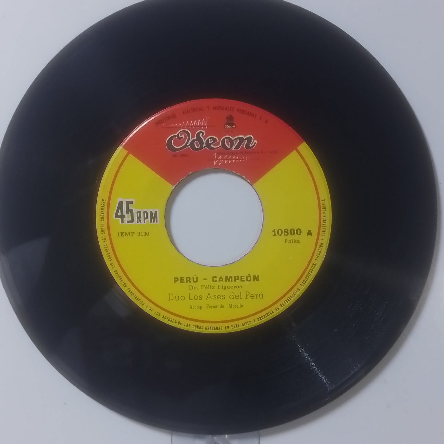 single 7" Duo los ases del Peru Peru Campeon / 3 a 0 made peru criollo folk