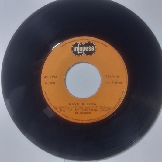 single 7" Matia Bazar Rayo de Luna / y Porque made peru 1979 latin pop