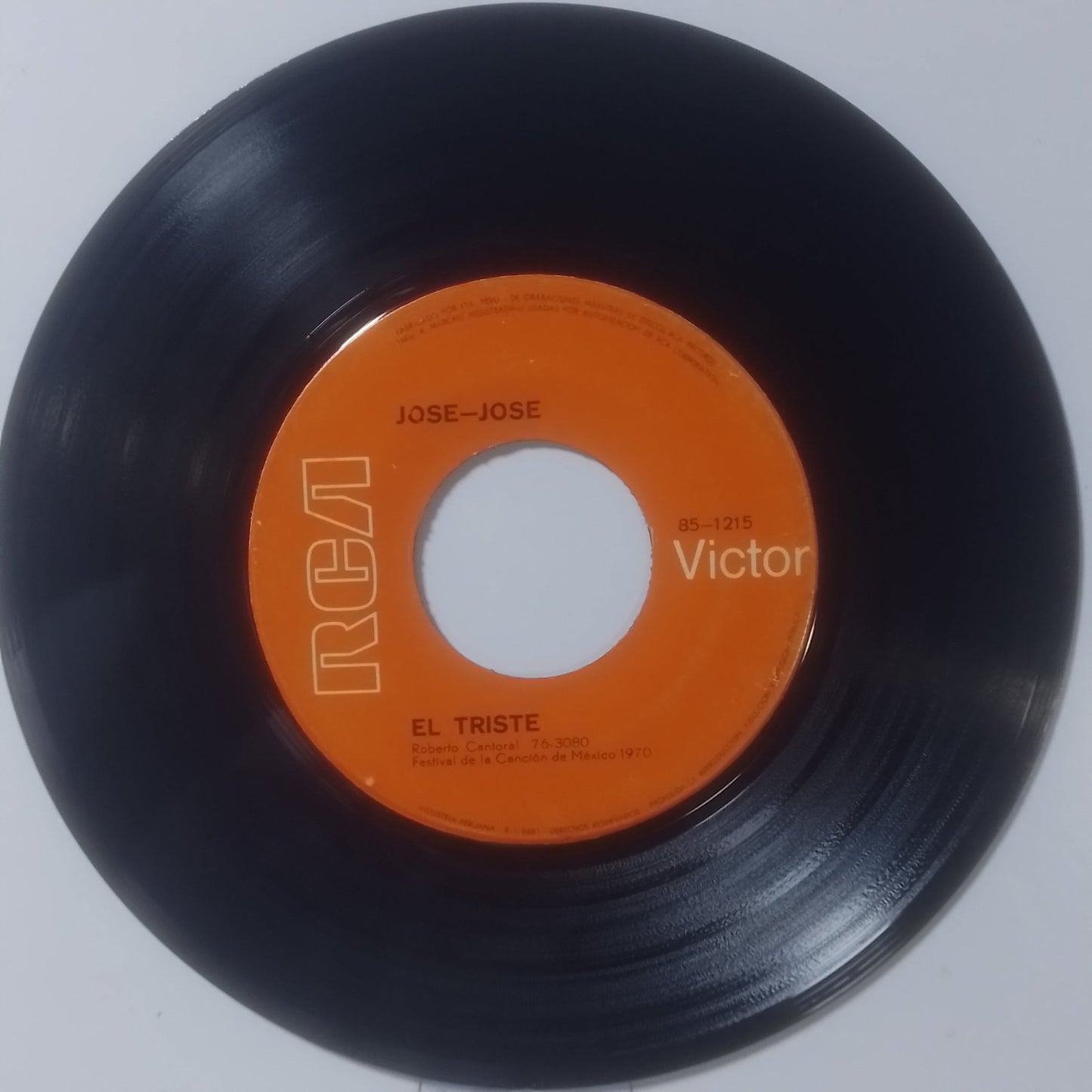 single 7" Jose Jose El Triste / Dos made peru 1974 latin balada