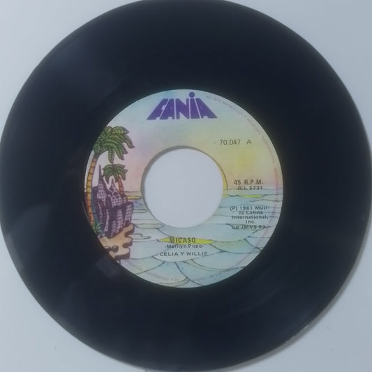 single 7" Celia y Willie Mi Caso / Latinos En Estados Unidos made peru 1981 salsa