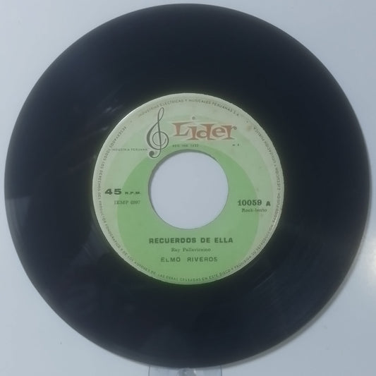 single 7" Elmo Riveros Recuerdos de Ella / Frente a una Copa de Vino made peru 1967 latin rock