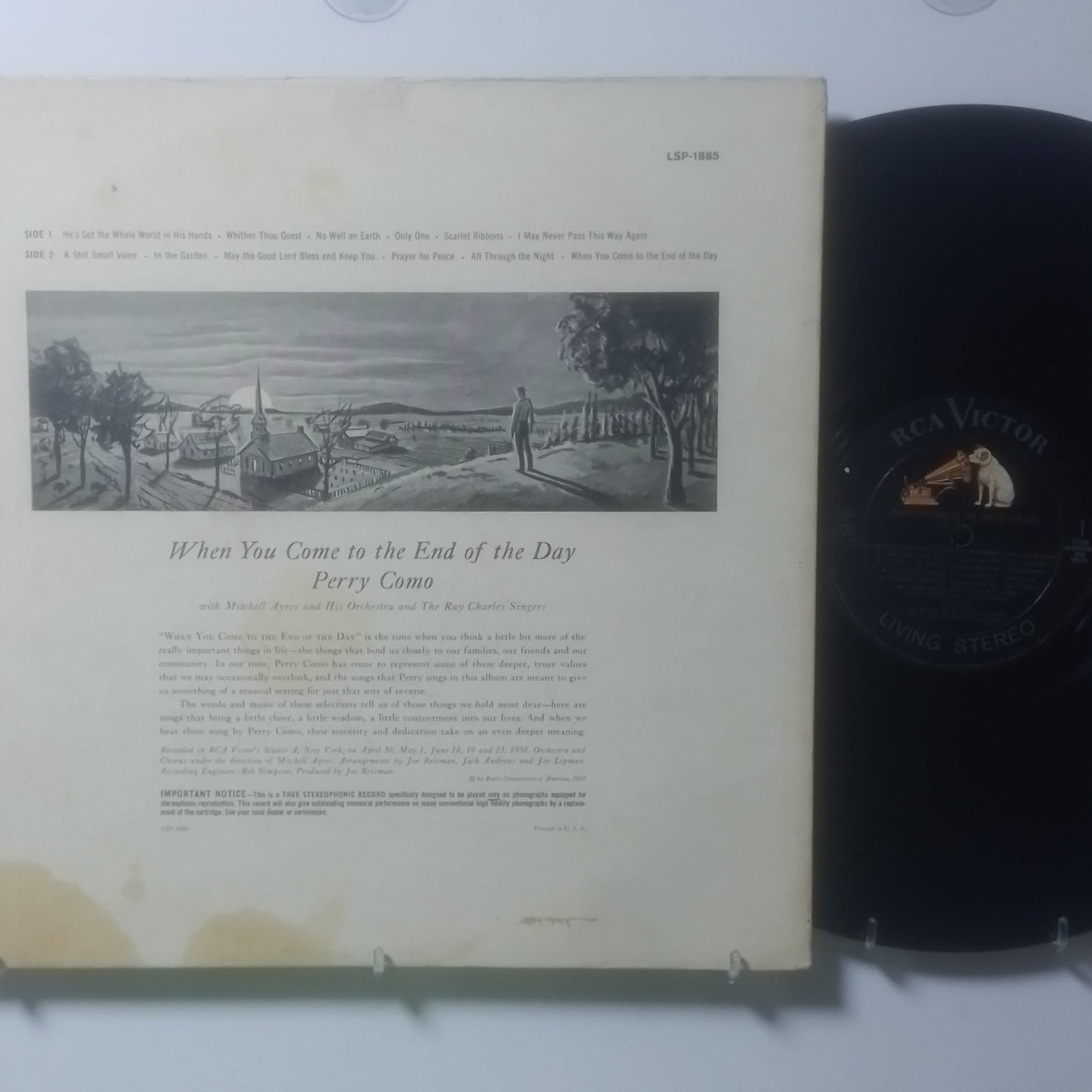 lp Perry Como When You Come To The End Of The Day made usa 1958 pop vocal