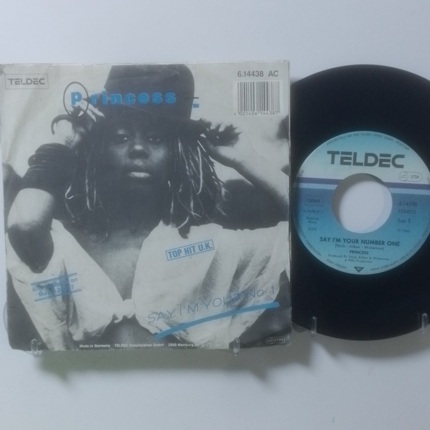 single 7" Princess Say I'm Your Number One / Say I'm Your Number One Senza Voce made alemania 1985 synth pop