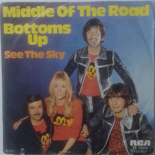 single 7" Middle Of The Road Bottoms Up / See The Sky made alemania 1972 pop