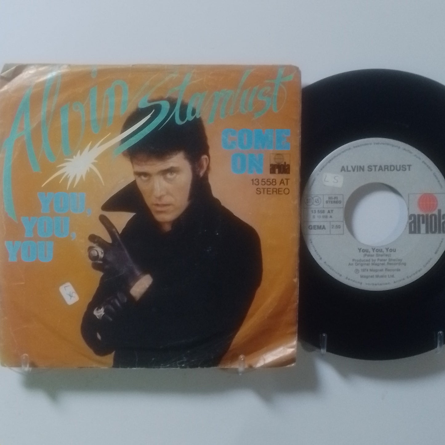single 7" Alvin Stardust You You You / Come On made usa 1974 rock