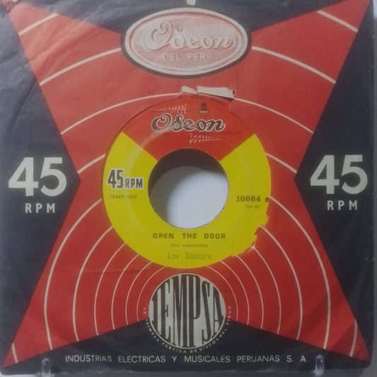 single 7" Los Shain's Vino Dulce / Open The Door made Peru 1969 con funda original latin rock