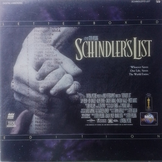 x2 laser disc Schindler's List Letter Box made usa 1994 drama