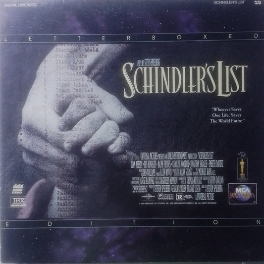 x2 laser disc Schindler's List Letter Box made usa 1994 drama