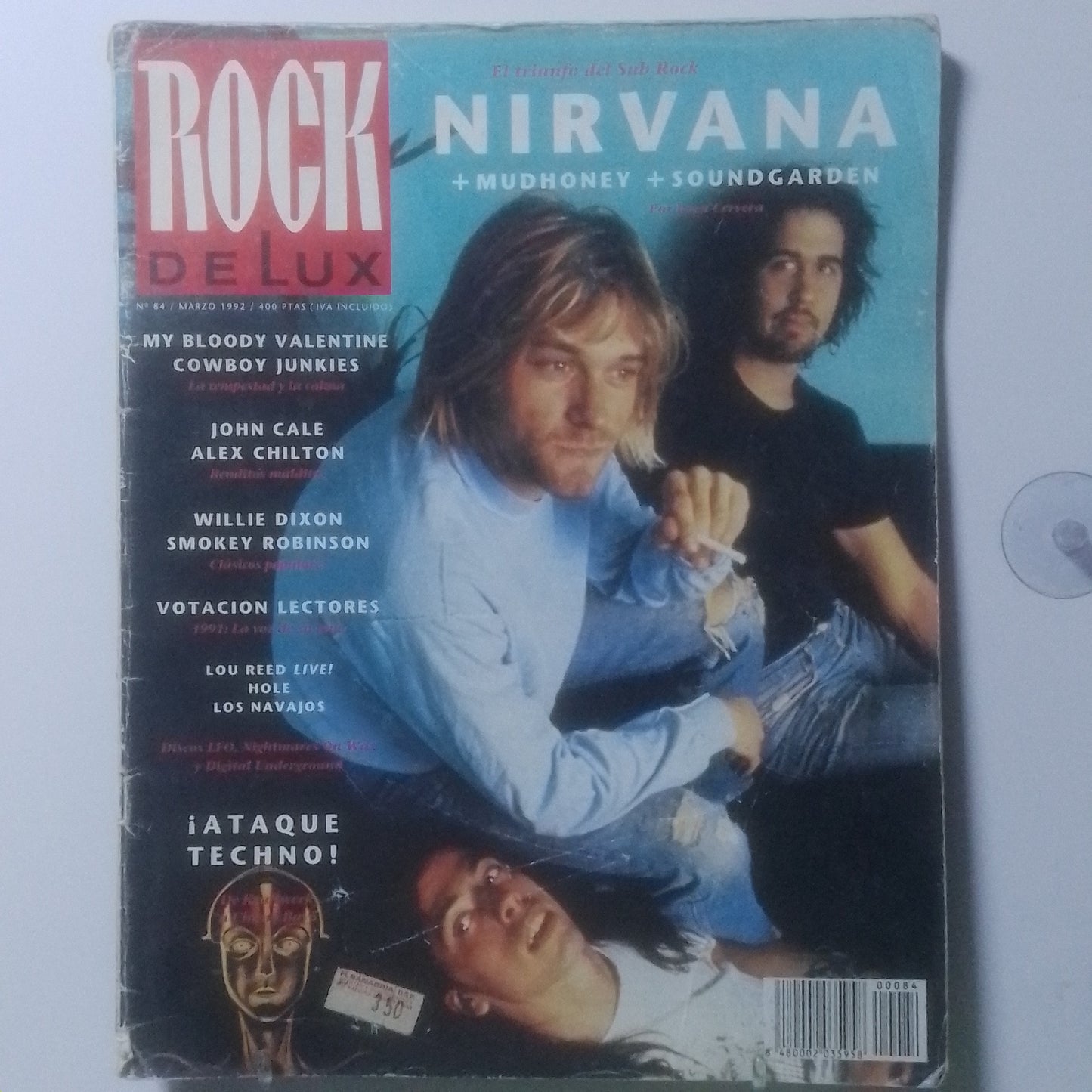 revista rock de lux 84 nirvana + poster made españa 1992 rock