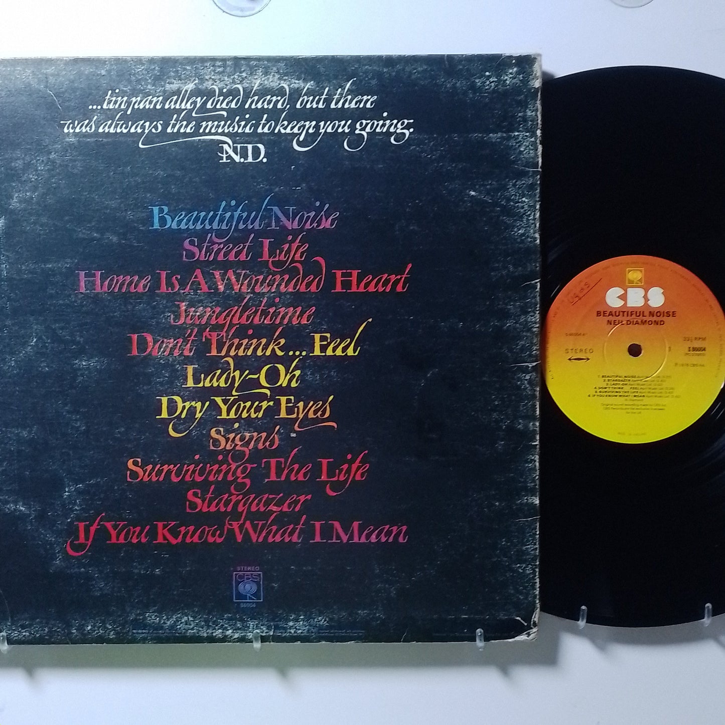 lp neil diamond beautiful noise made usa 1976 gatefold con insert rock