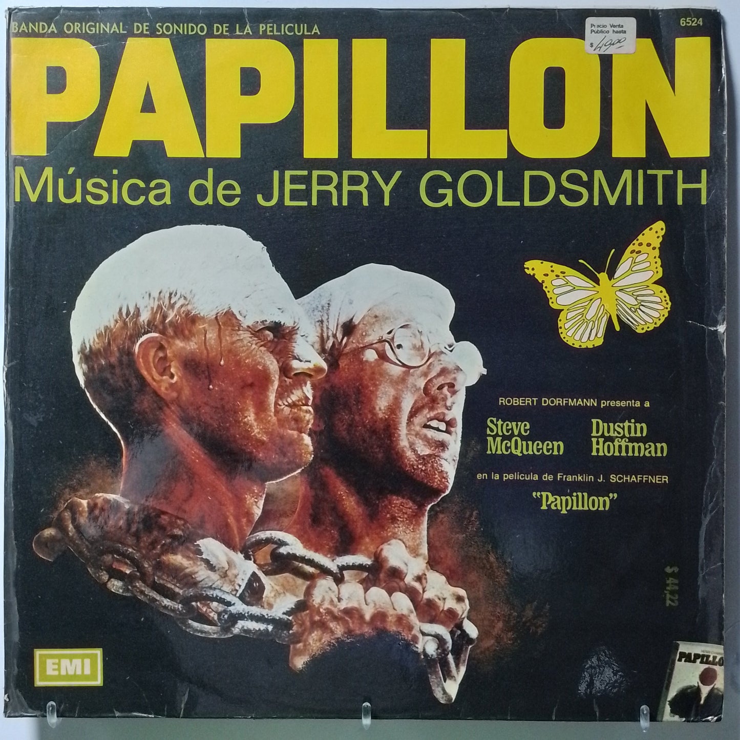 lp papillon jerry goldsmith banda original de sonido de la pelicula made argentina 1974 soundtrack