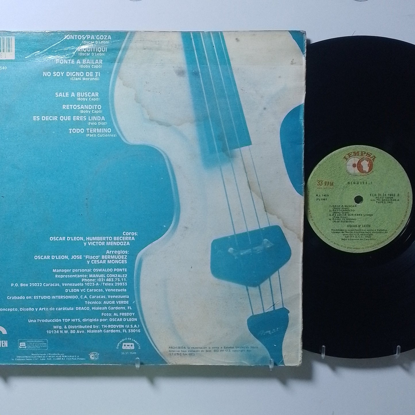 lp oscar d leon riquiti made peru 1987 salsa