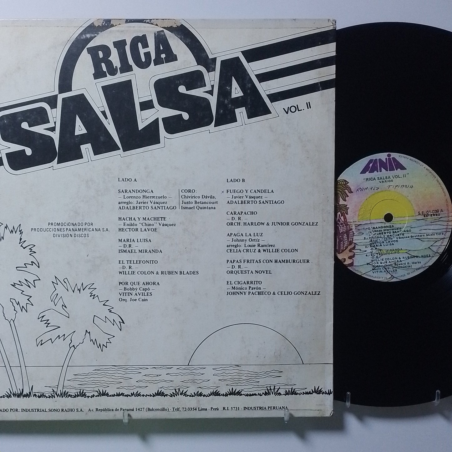lp Rica Salsa Vol 2 Hector Lavoe Willie Colón Ruben Blades Johnny Pacheco varios made peru 1981 salsa