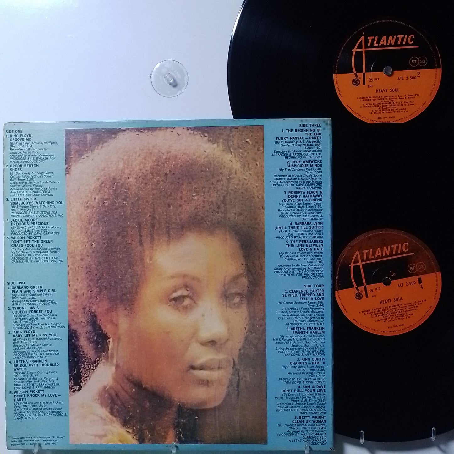 x2 lp Heavy Soul King Floyd Brook Benton Garland Green Aretha Franklin varios made peru 1972 gatefold funk soul