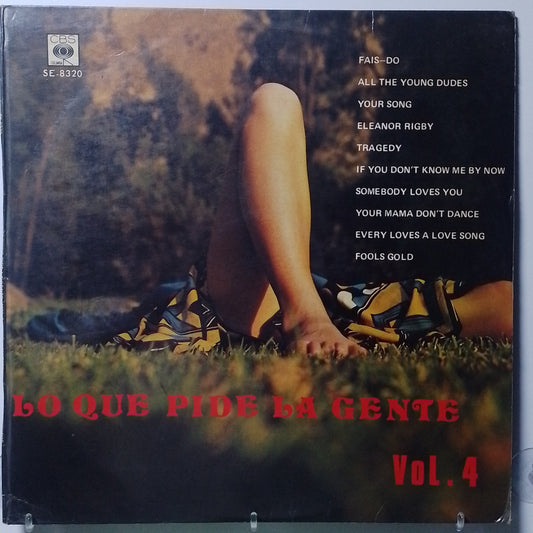lp lo que pide la gente vol 4 redbone billy paul argent mac davis varios made peru 1984 pop rock
