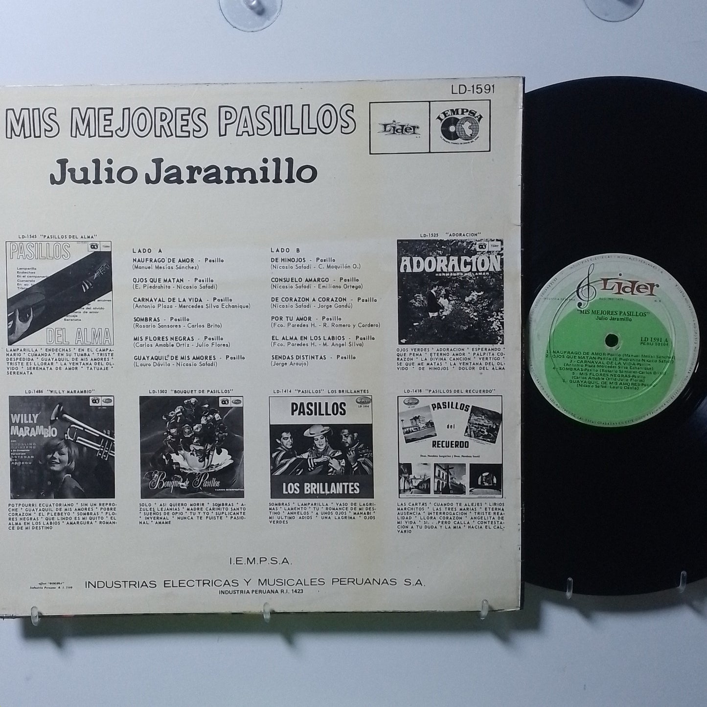 lp julio jaramillo mis mejores pasillos made peru 1967 latin pasillo