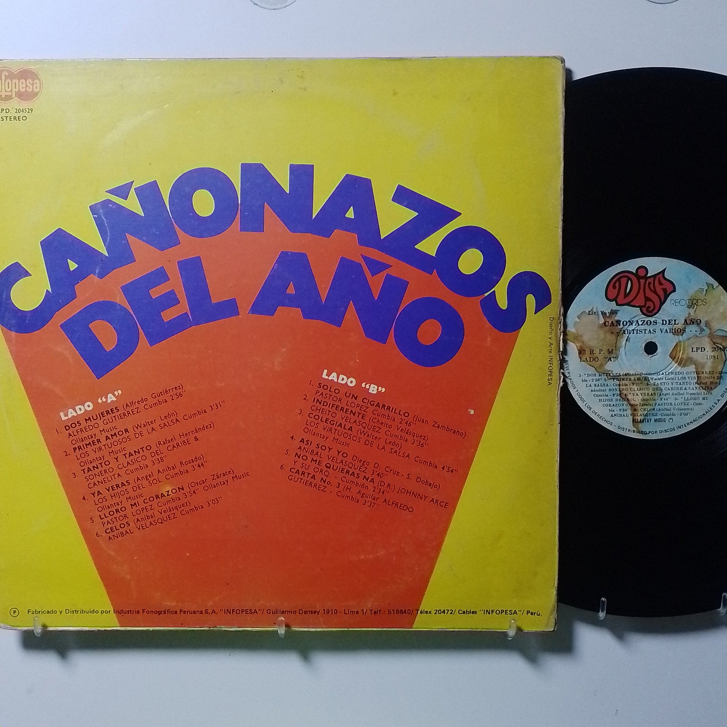 lp cañonazos del año los hijos del sol alfredo gutierrez los virtuosos de la salsa varios made peru 1981 salsa cumbia