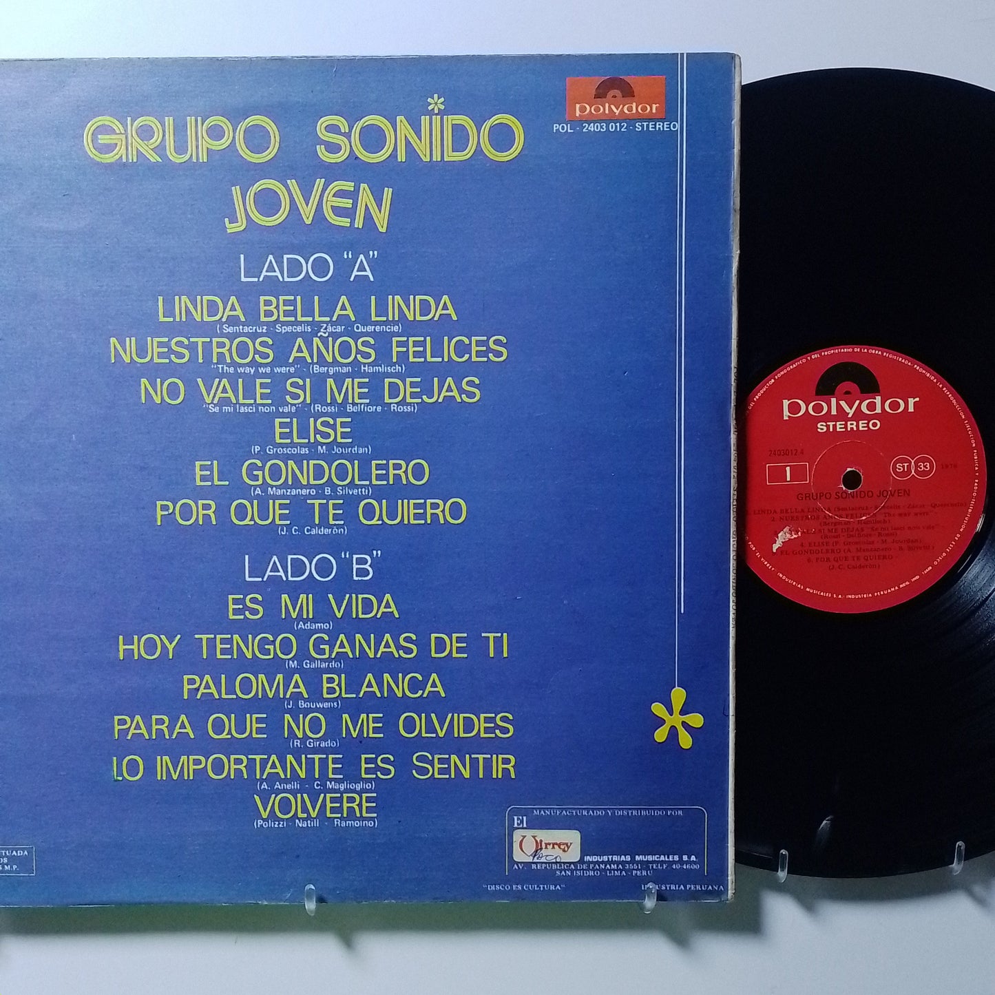 lp el grupo sonido joven grupo sonido joven made peru 1976 fun soul pop latin