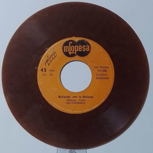 single 7" Los Cariñosos Cumbia Cariñosa / Bailando Con La Dolores made Peru 1972 cumbia