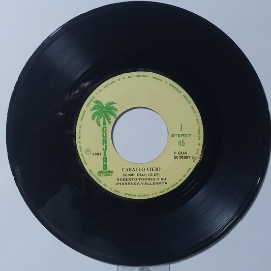 single 7" Roberto Torres y su Charanga Vallenata Caballo Viejo / Yolanda made peru 1982 salsa