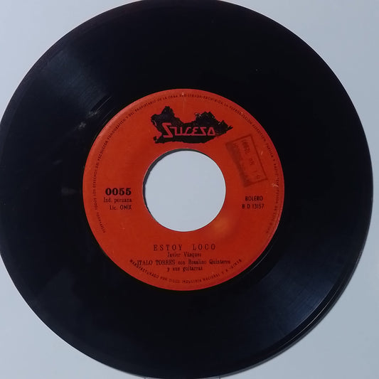 single 7" Italo Torres Es Mi Nina Bonita / Estoy Loco made peru 1978 bolero