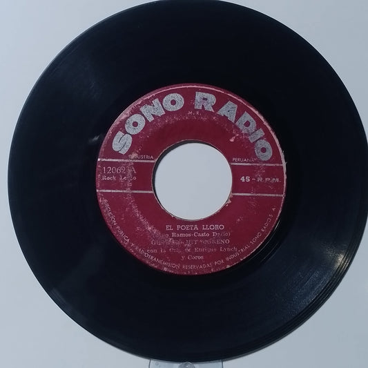 single 7" Gustavo Hit Moreno El Poeta Lloró / Fue la Luna made Peru 1964 latin pop