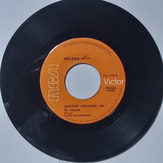 single 7" Heleno Quédate Conmigo, No Te Vayas / Celoso del Mundo made peru 1975 latin pop