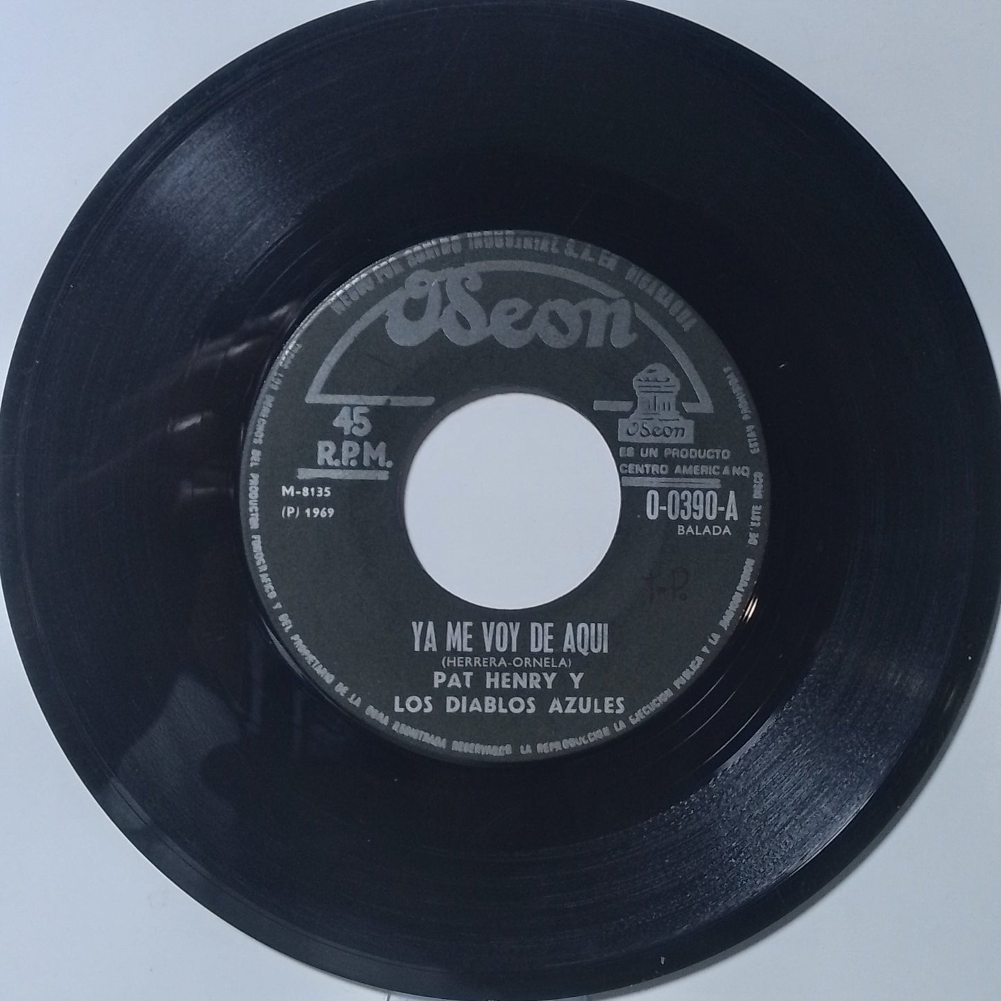 single 7" Pat Henry y sus Diablos Azules Ya Me Voy de Aquí / Las Cosas made nicaragua 1969 balada latin