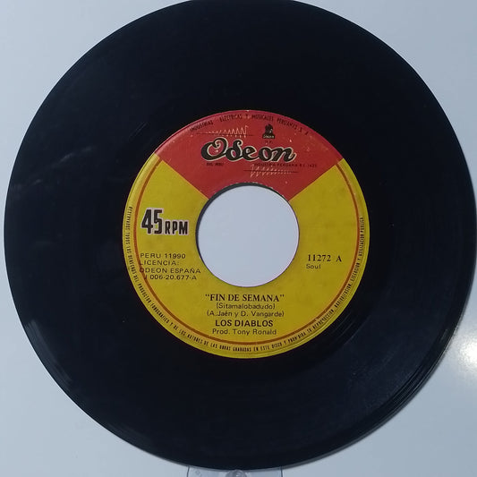 single 7" Los Diablos Fin de Semana / Me Conformare made peru 1971 latin pop