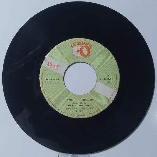 single 7" Nando del Peru Amor Bohemio / Amiga Novia y Esposa made Peru 1985 criollo folk