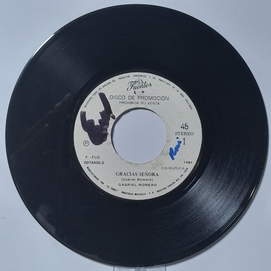 single 7" Gabriel Romero Gracias Señora / La Lavandera made Peru 1981 cumbia