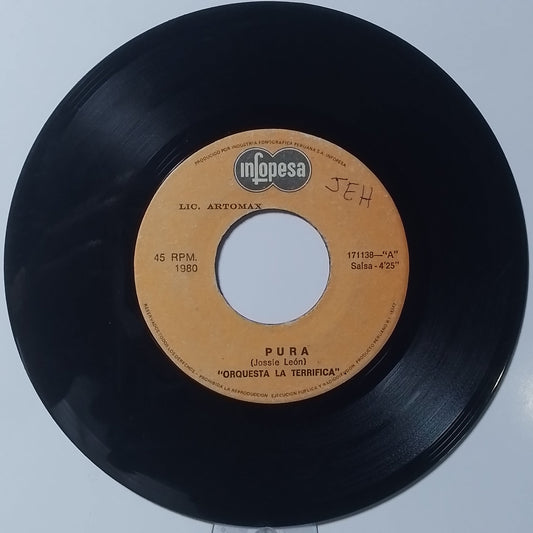 single 7" Orquesta La Terrifica Camino Verde / Pura made Peru 1981 salsa