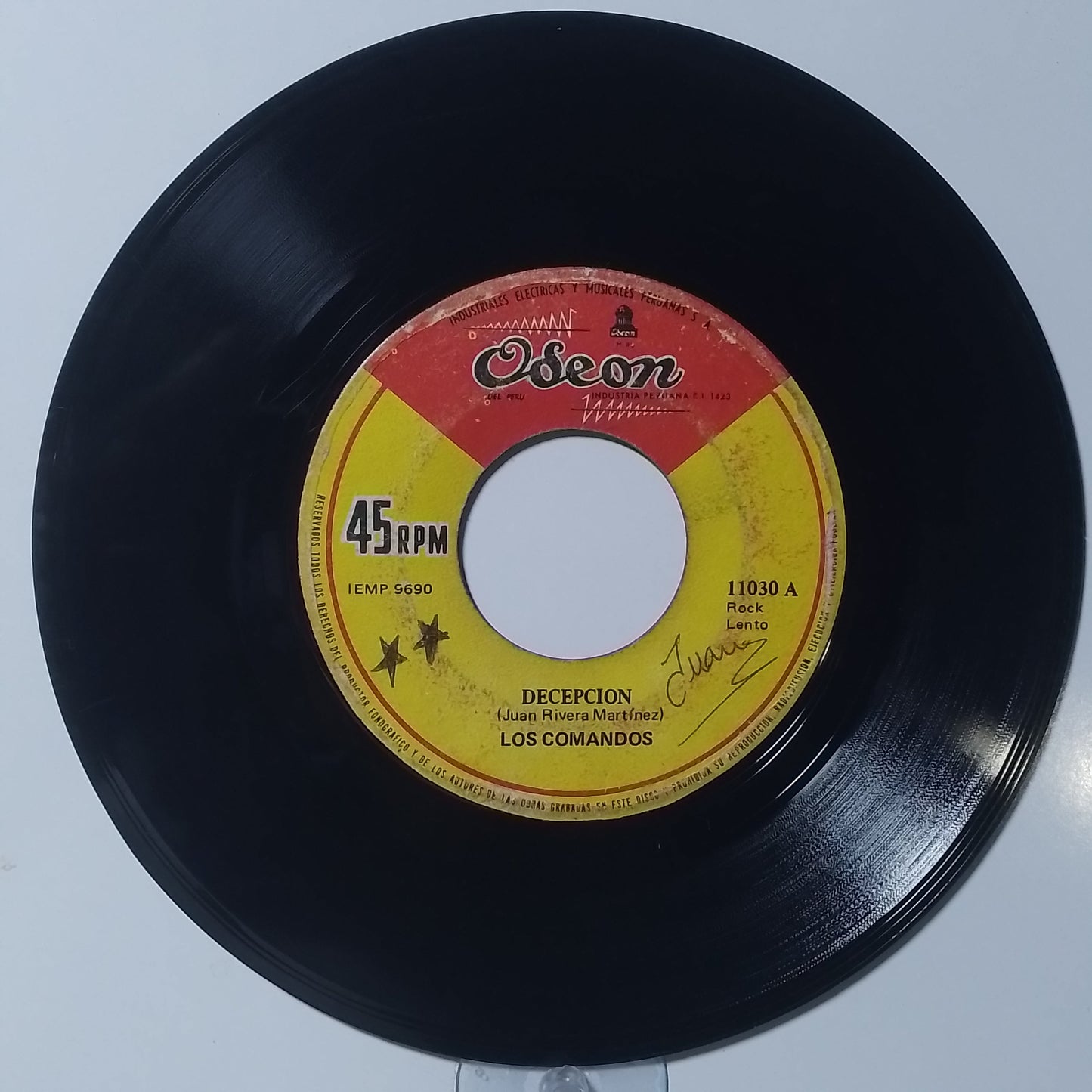 single 7" Los Comandos Decepcion / Moby Dick made Peru 1970 rock latin