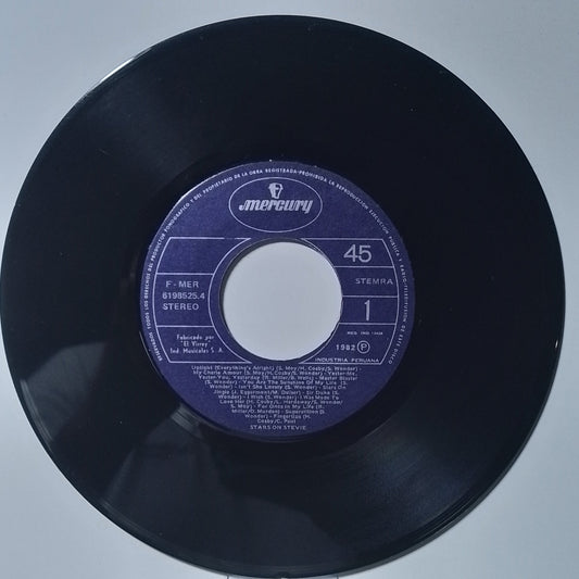 single 7" Stars On 45 Stars On Stevie / It's Not A Wonder It's A Miracle made peru 1982 rock