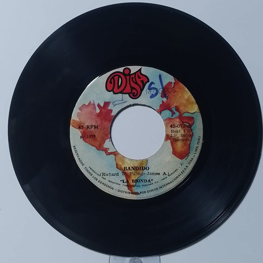 single 7" La Bionda Bandido / Nena Haz El Amor made peru 1979 disco
