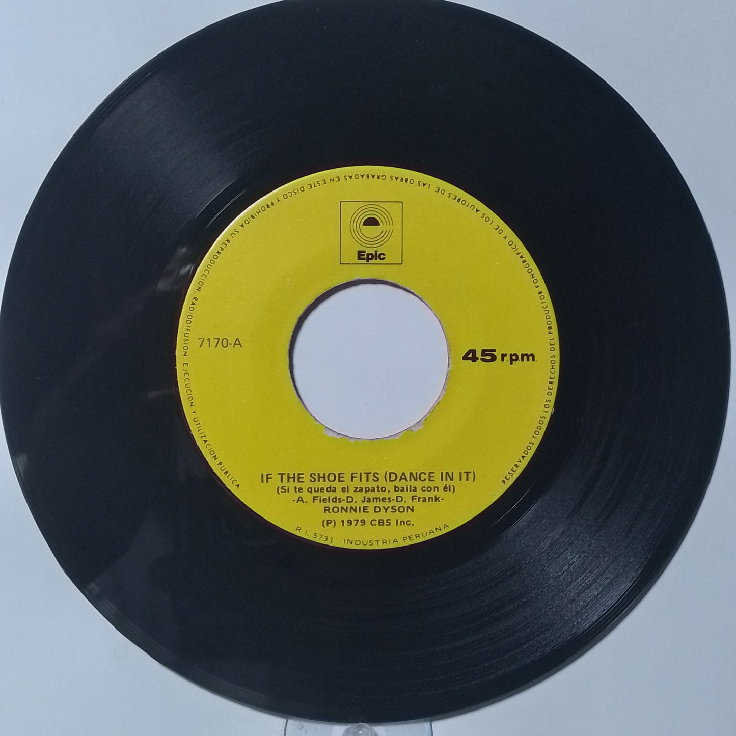 single 7" Ronnie Dyson If the Shoe Fits / Everything You Need made peru 1979 disco