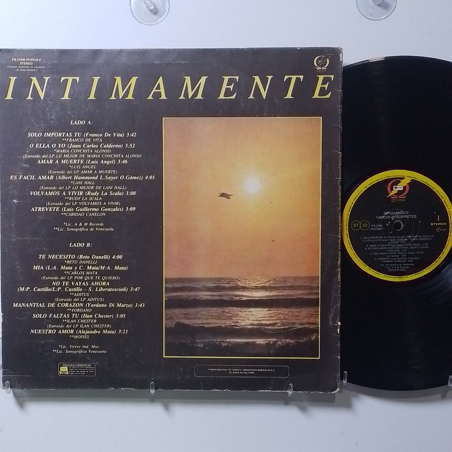 lp Intimamente Franco De Vita Beto Danelli luis angel varios made peru 1987 latin balada
