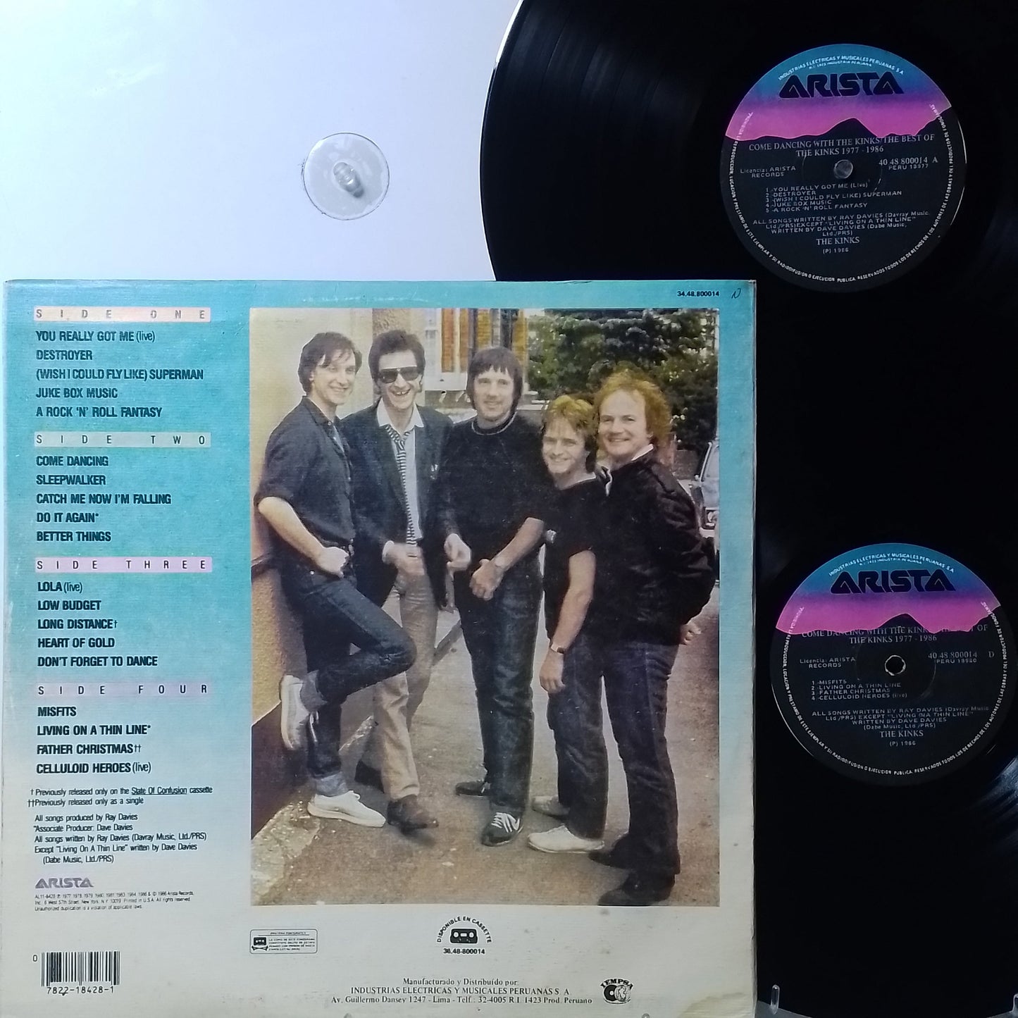 x2 lp The Kinks Come Dancing With The Kinks The Best Of The Kinks 1977 1986 made peru 1986 gatefold rock