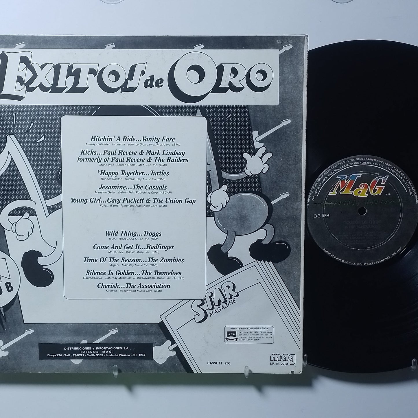 lp exitos de oro star magazine badfinger the zombies turtles varios made peru 1970 rock