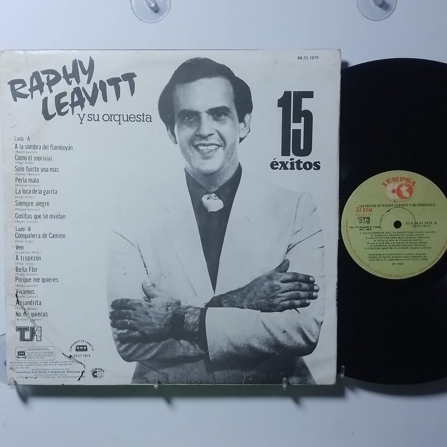 lp Raphy Leavitt Y Su Orquesta La Selecta 15 Exitos made peru 1988 salsa