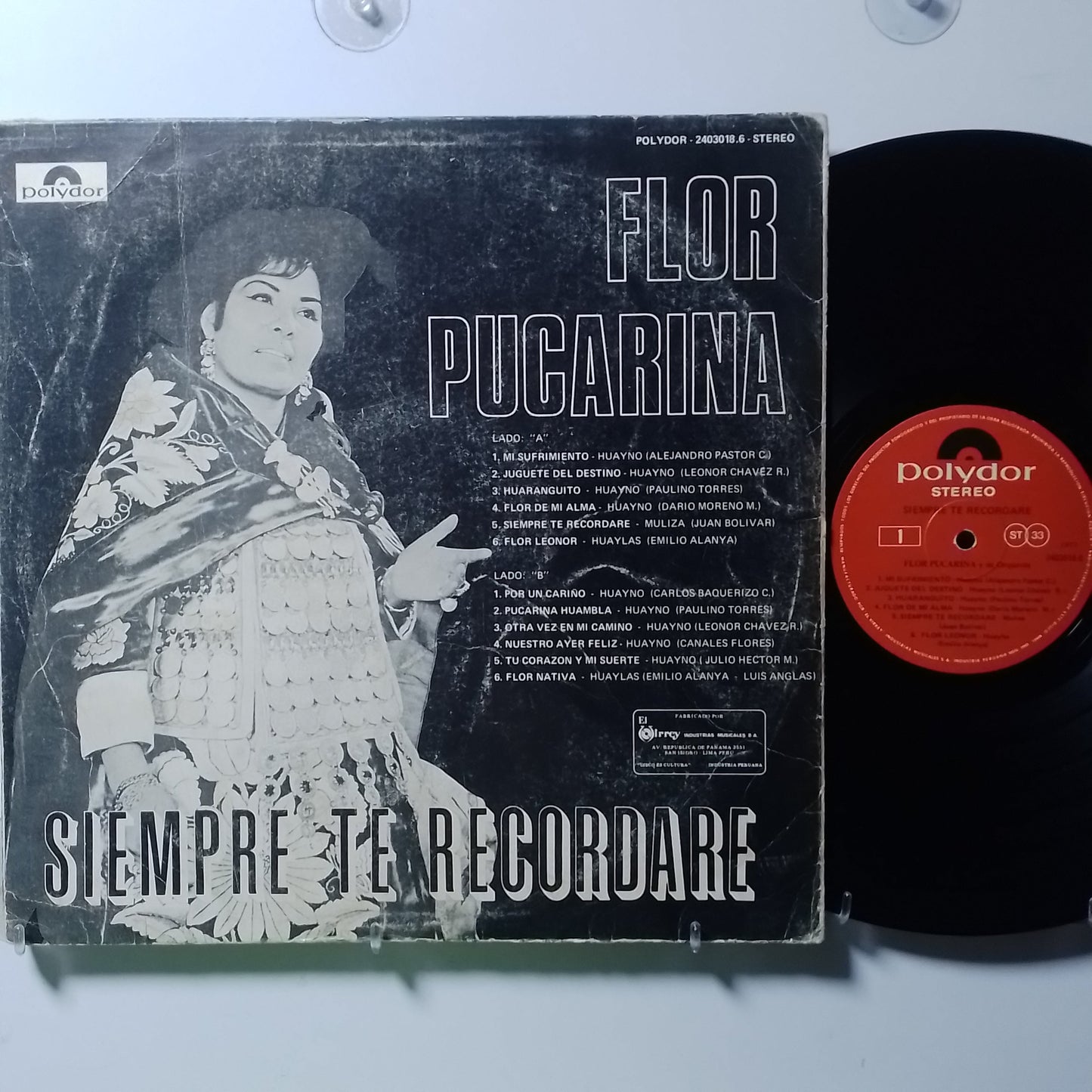 lp Flor Pucarina Siempre Te Recordare made peru 1977 huayno folk