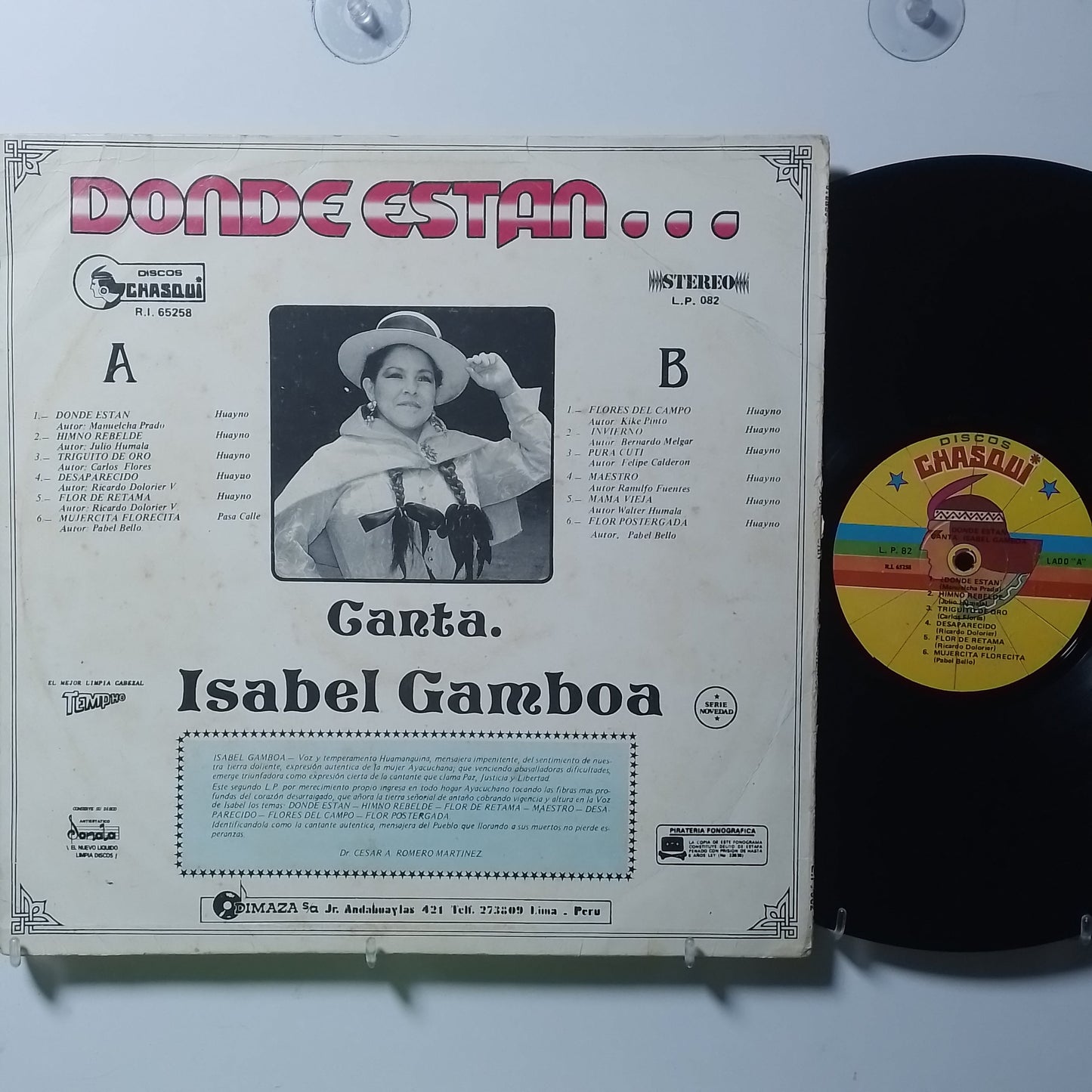 lp isabel gamboa donde estan made peru 1978 huayno folk