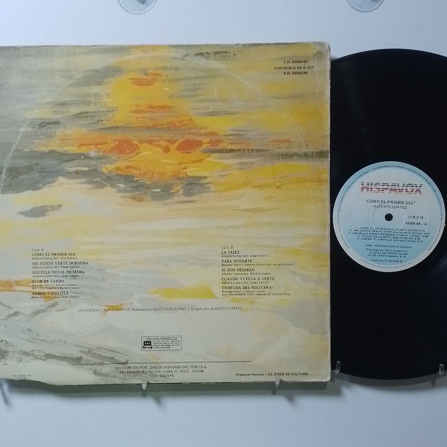 lp Alberto Cortez Como El Primer Dia made peru 1983 latin balada