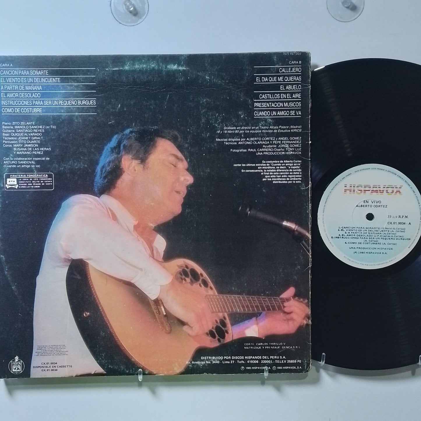 lp Alberto Cortez En Vivo made peru 1985 latin balada