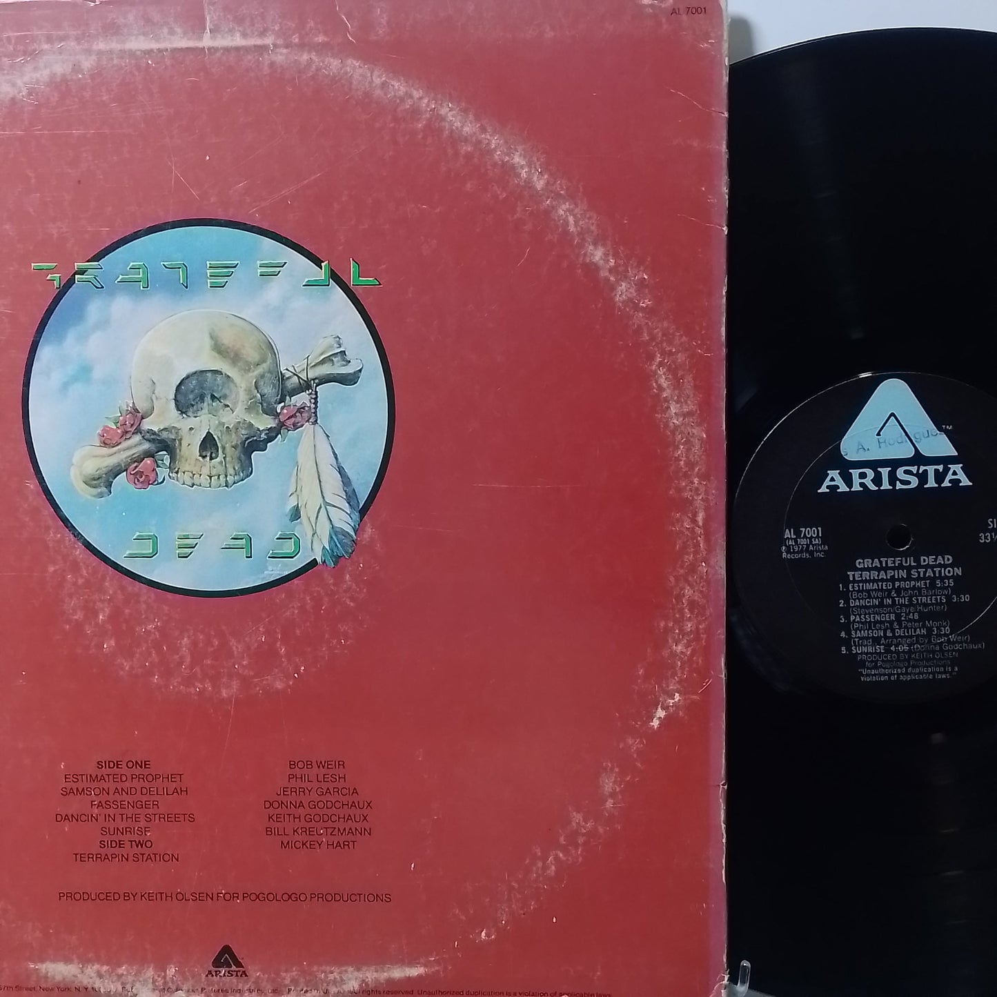 lp Grateful Dead Terrapin Station made usa 1977 con insert country rock