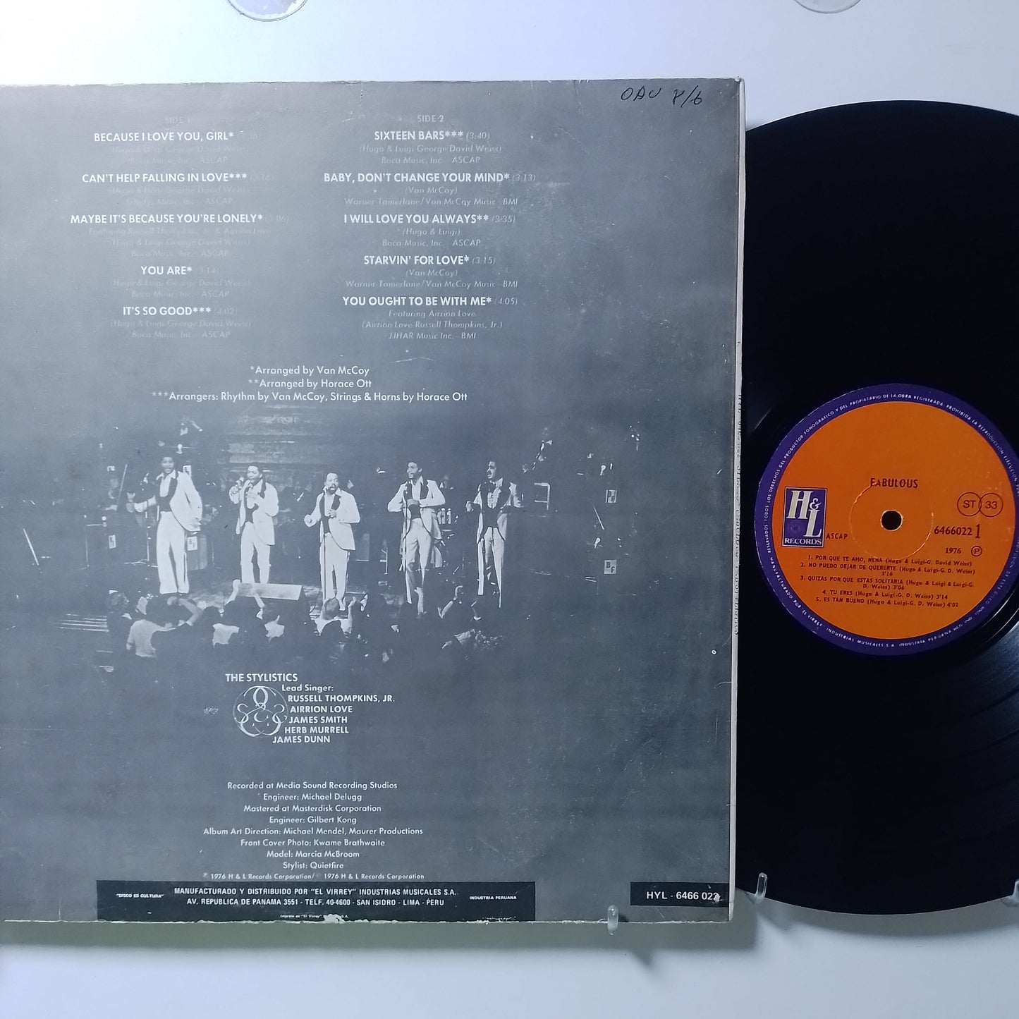 lp The Stylistics Fabulous made peru 1976 funk soul
