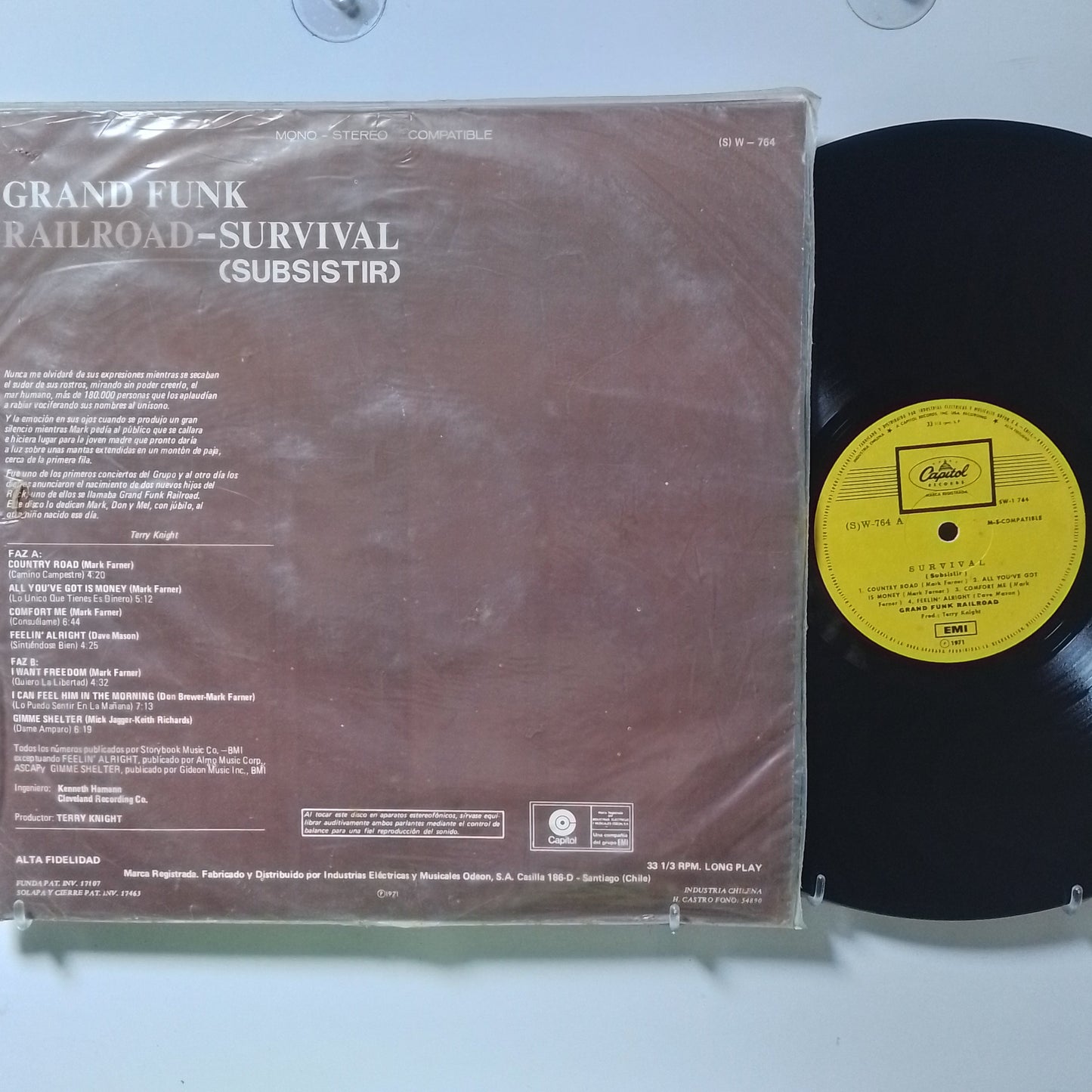 lp Grand Funk Railroad Survival made peru 1986 hard rock