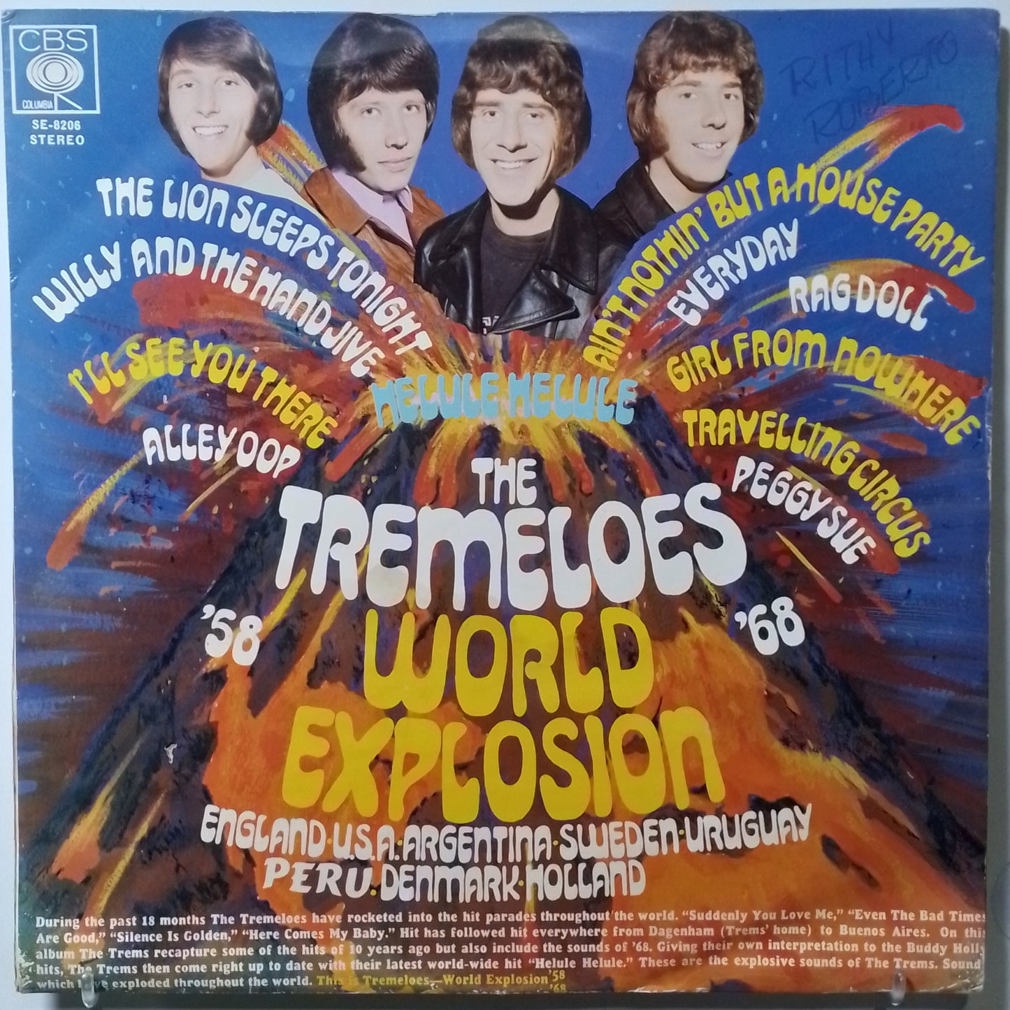 lp The Tremeloes World Explosion made peru 1968 rock